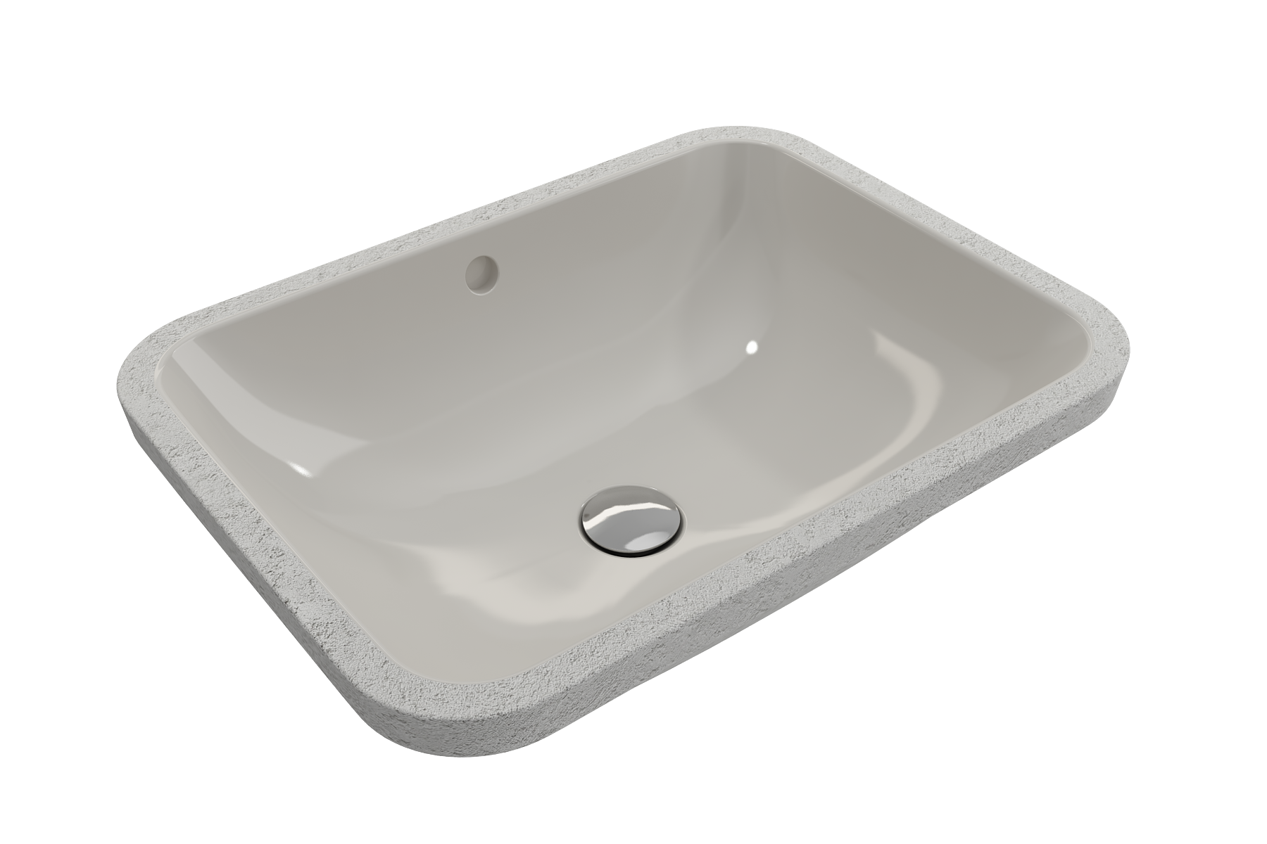 Scala Undermount Sink Fireclay 21.75 in. with Overflow 1006