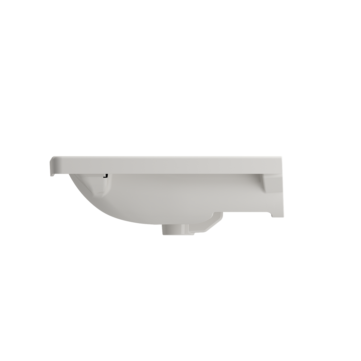 Taormina Wall-Mounted Sink Basin Fireclay 26.25 in. 1-Hole with Overflow 1007