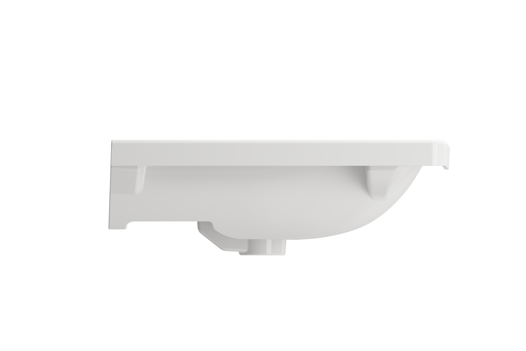 Taormina Wall-Mounted Sink Basin Fireclay 26.25 in. 1-Hole with Overflow 1007