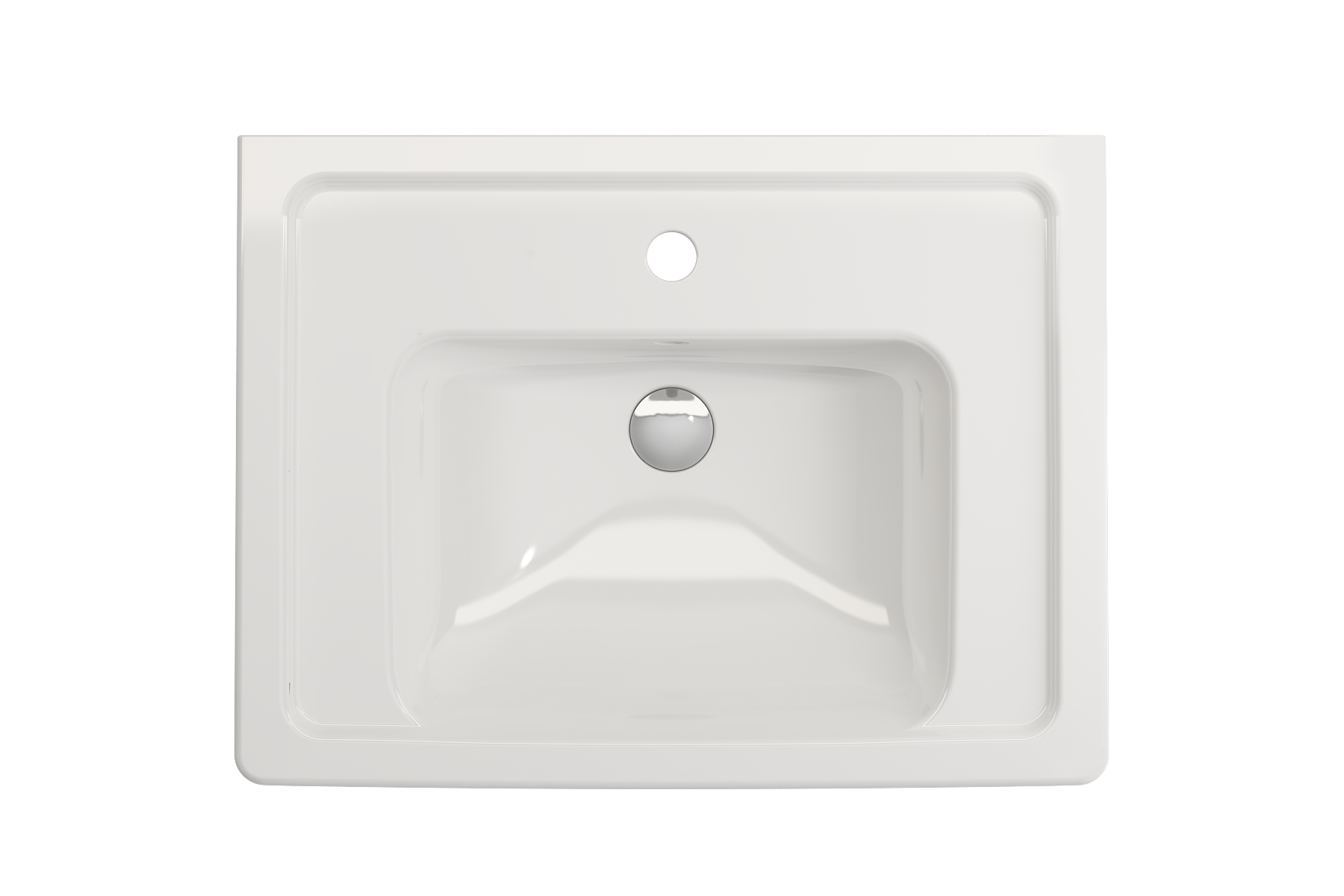 Taormina Wall-Mounted Sink Basin Fireclay 26.25 in. 1-Hole with Overflow 1007