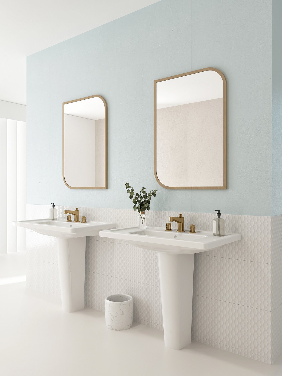 Taormina Wall-Mounted Sink Basin Fireclay 33.75 in. 1-Hole with Overflow 1008