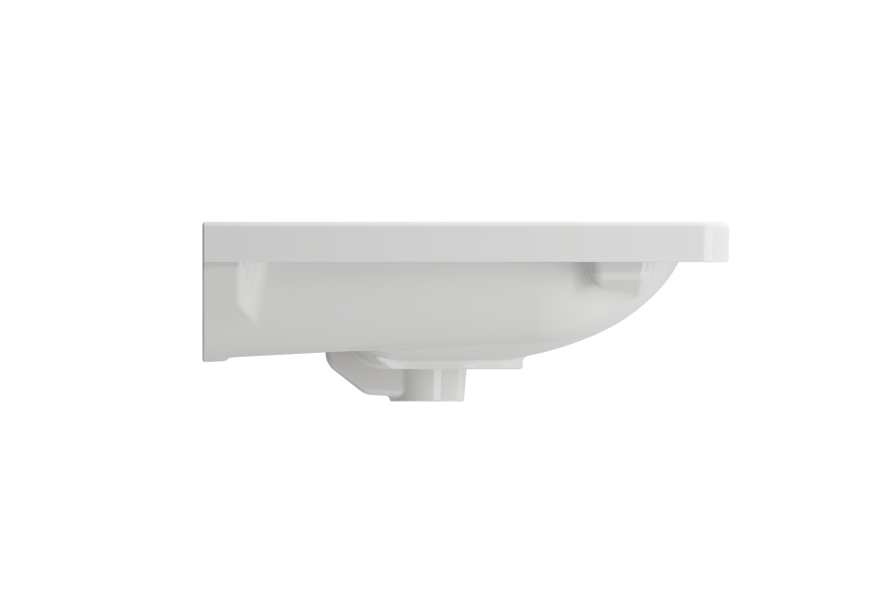 Taormina Wall-Mounted Sink Basin Fireclay 33.75 in. 1-Hole with Overflow 1008