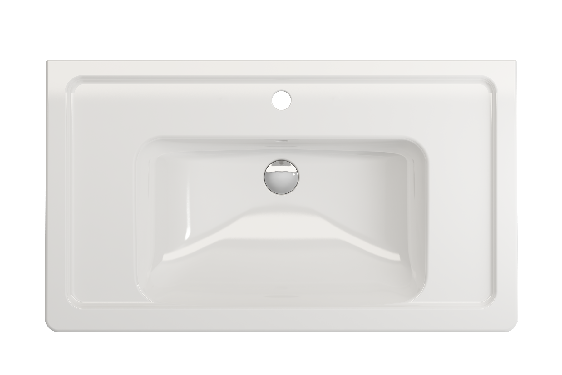 Taormina Wall-Mounted Sink Basin Fireclay 33.75 in. 1-Hole with Overflow 1008