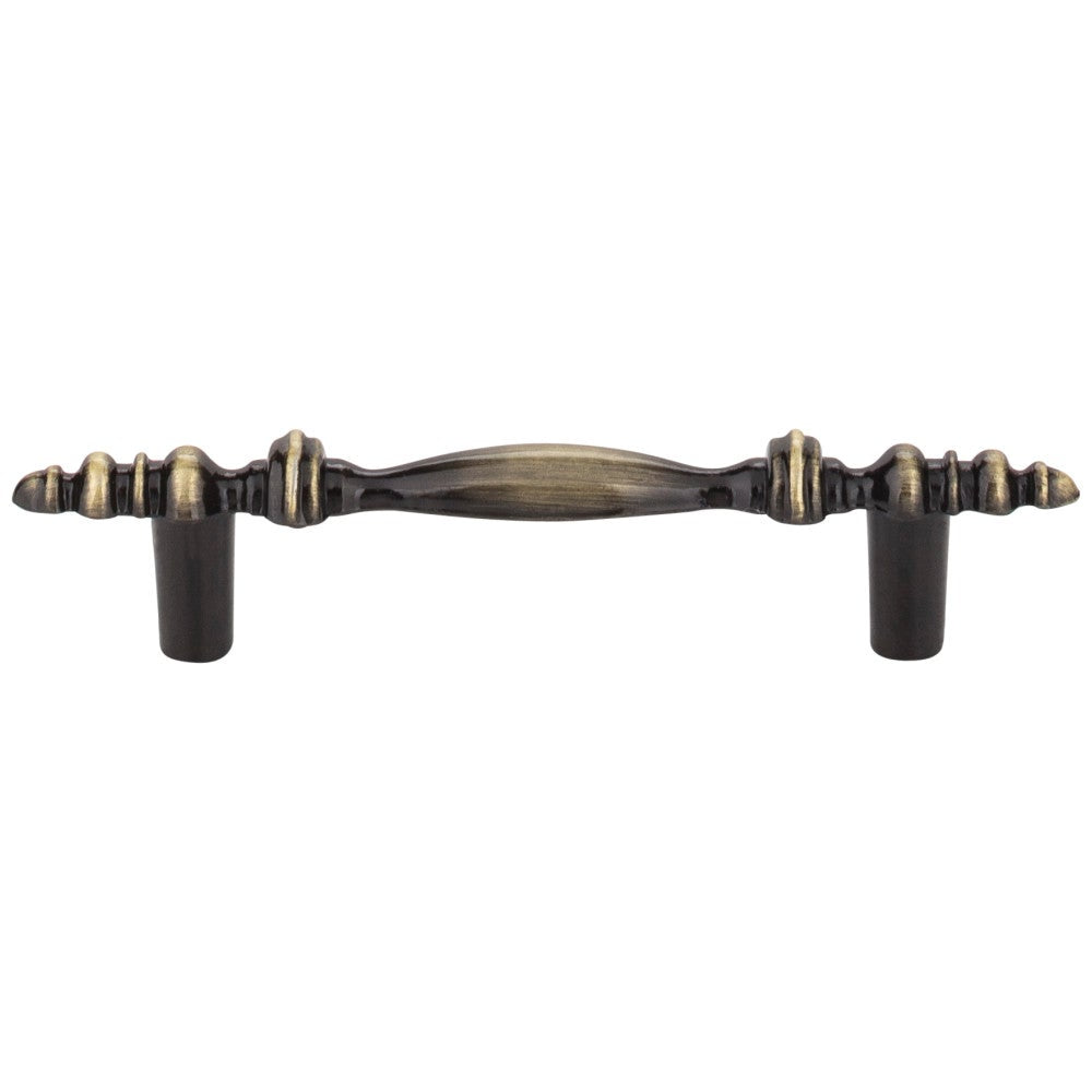 Hardware Resources 3" Center-to-Center Brushed Antique Brass Baroque Kingsport Cabinet Pull