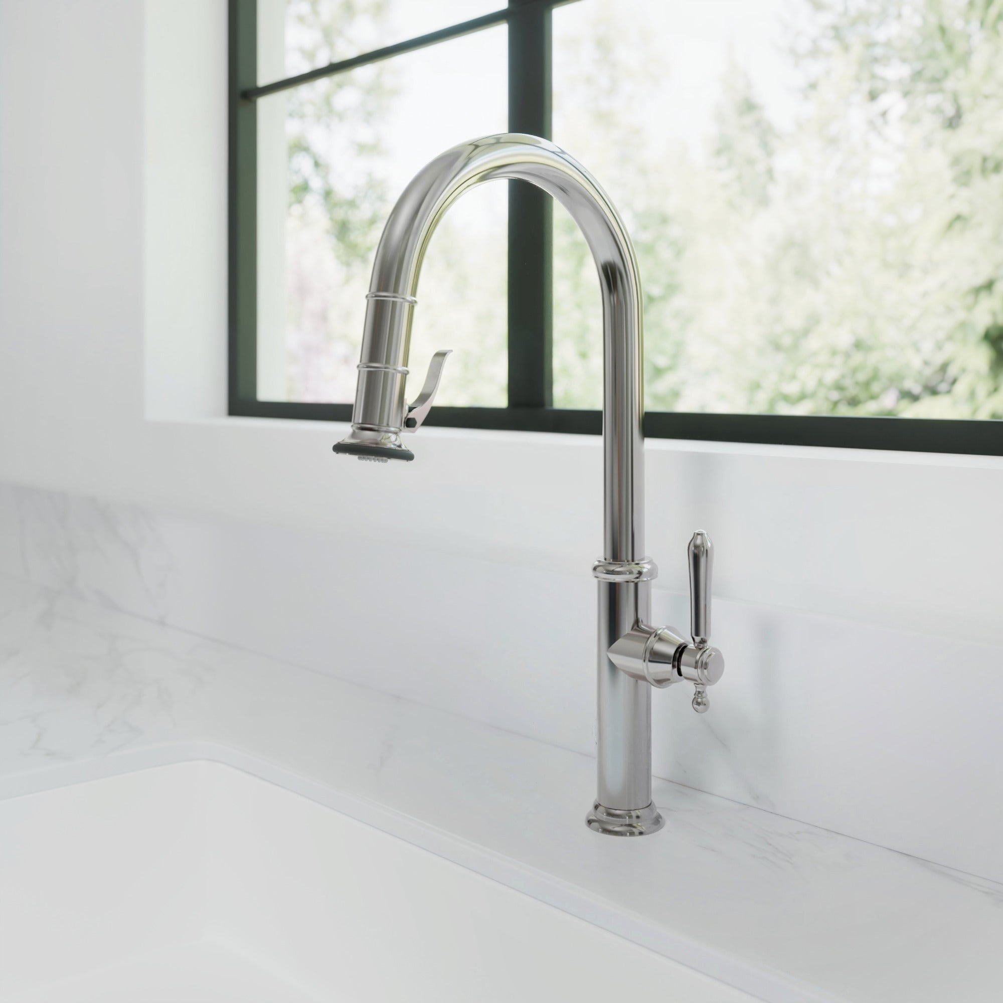 Newport Brass Chesterfield® Pull-Down Kitchen Faucet - Trigger Spray