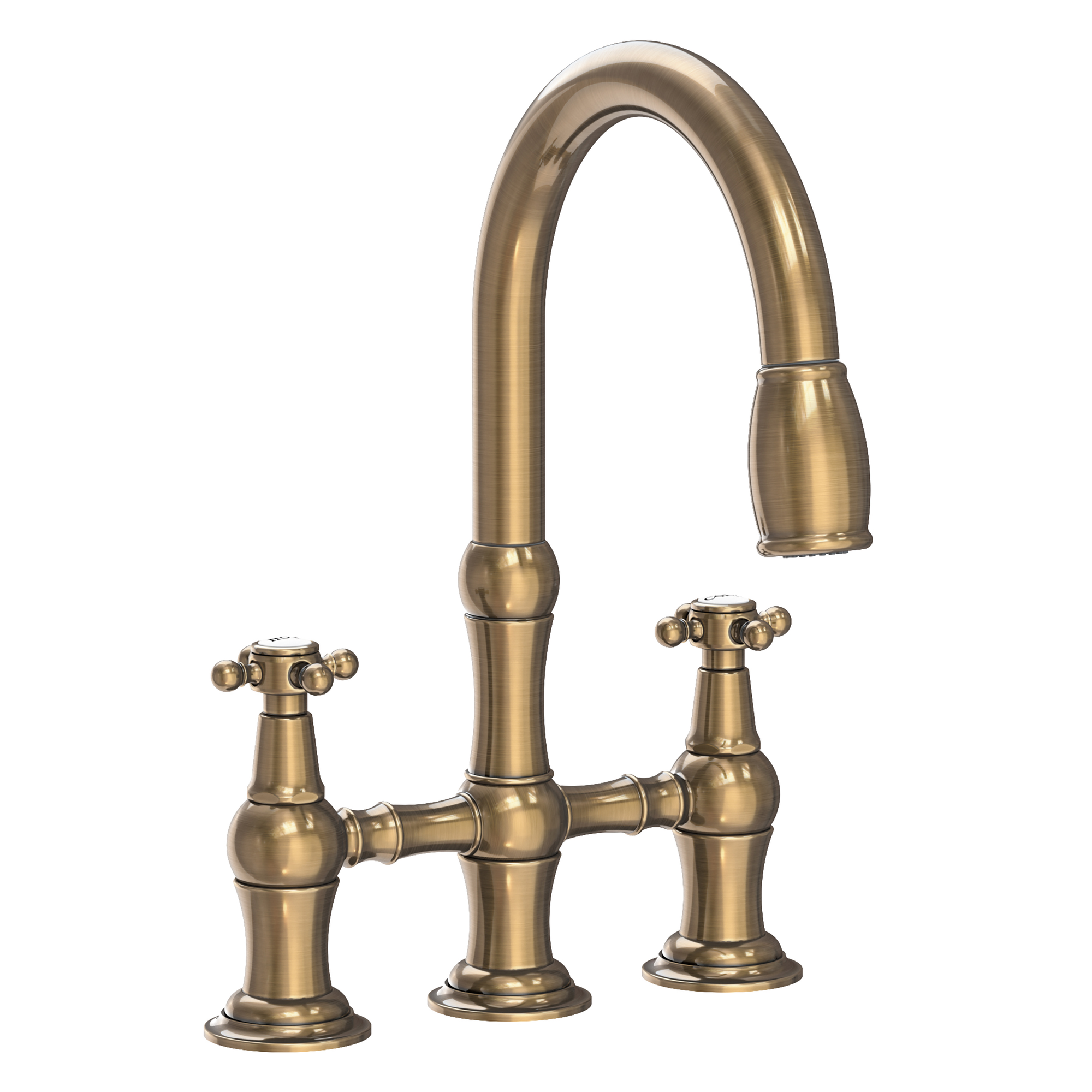 Newport Brass Chesterfield® Kitchen Bridge Pull-Down Faucet
