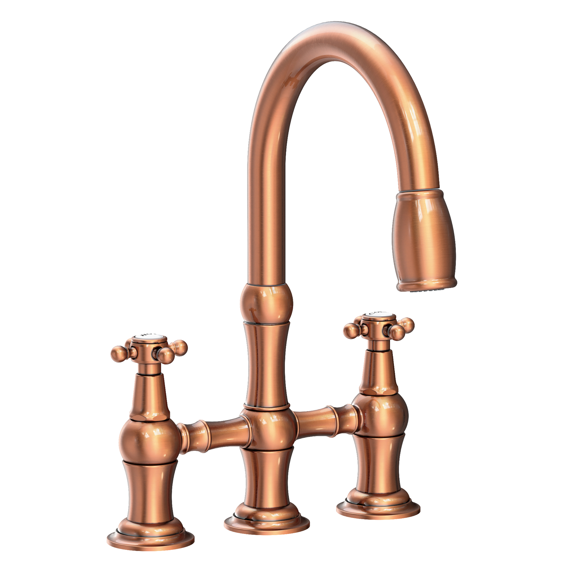 Newport Brass Chesterfield® Kitchen Bridge Pull-Down Faucet