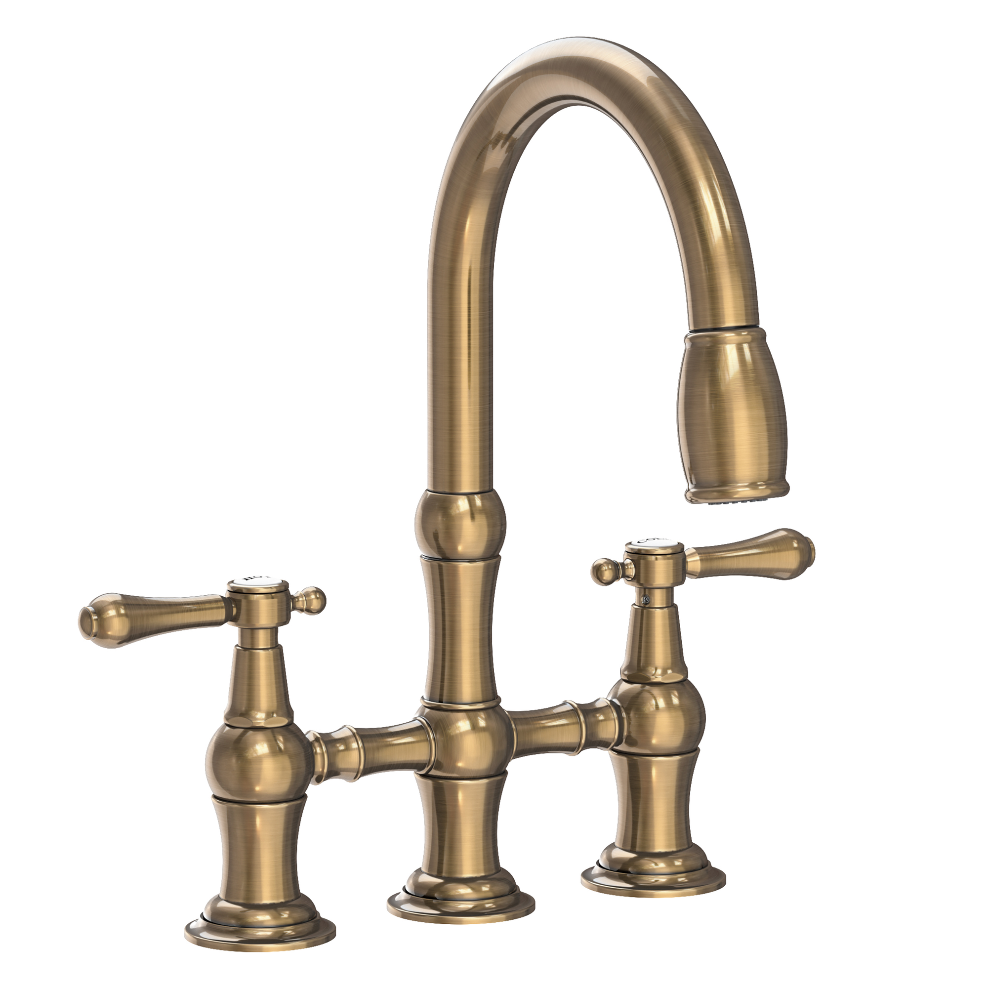 Newport Brass Chesterfield® Kitchen Bridge Pull-Down Faucet