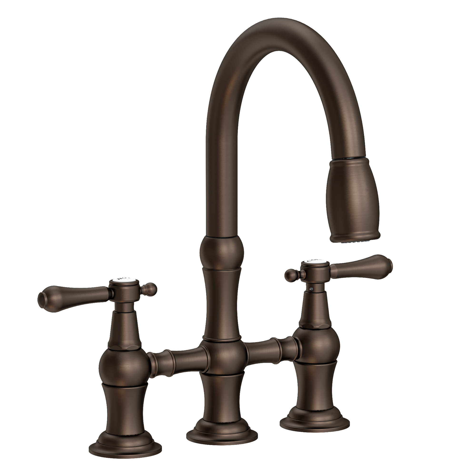 Newport Brass Chesterfield® Kitchen Bridge Pull-Down Faucet