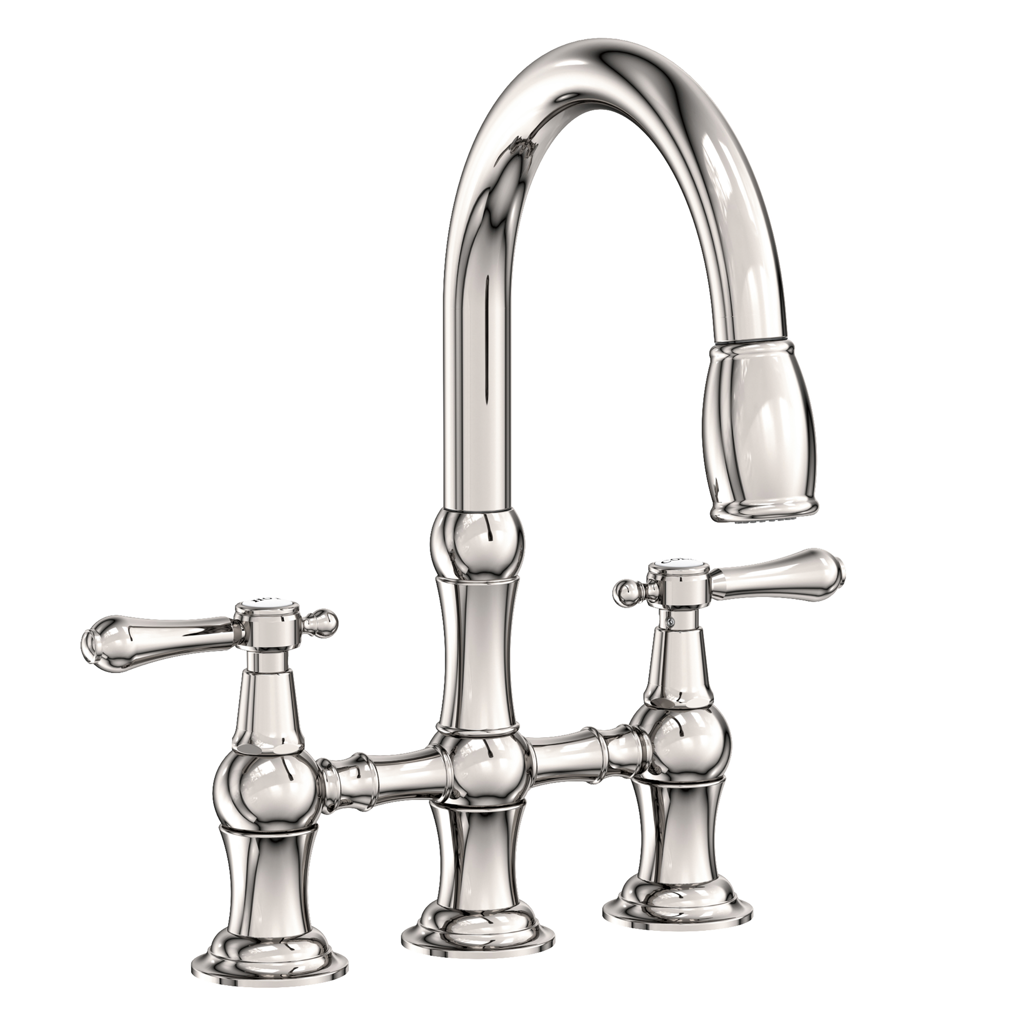 Newport Brass Chesterfield® Kitchen Bridge Pull-Down Faucet