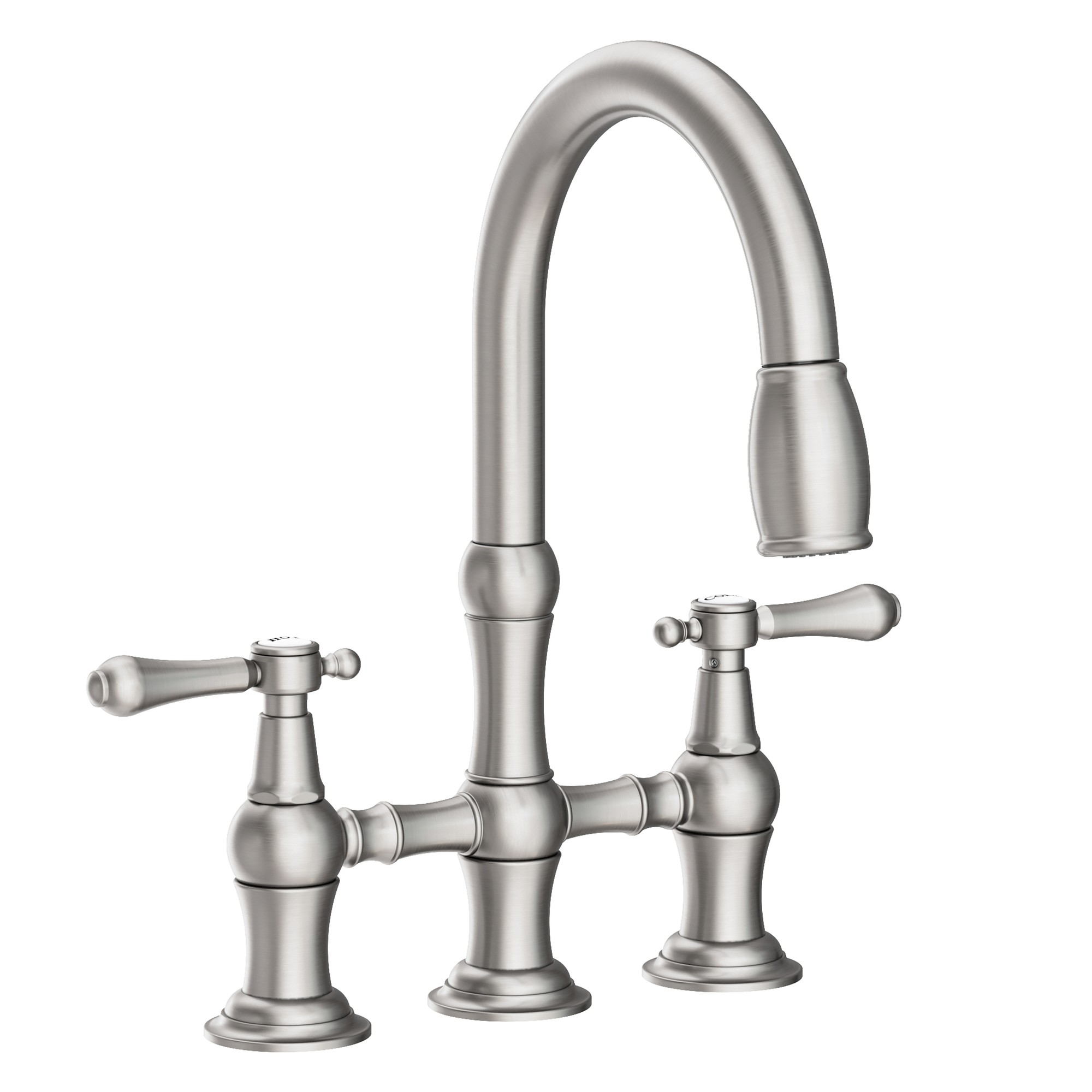 Newport Brass Chesterfield® Kitchen Bridge Pull-Down Faucet