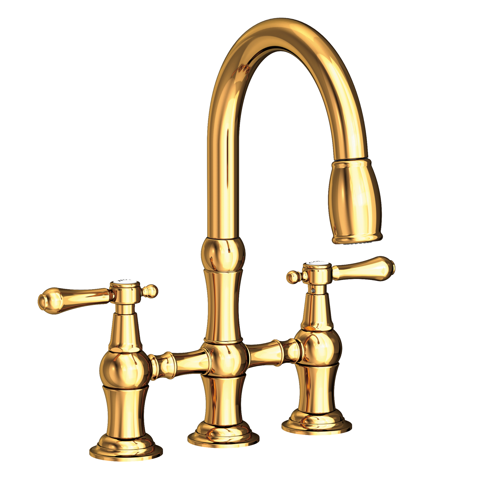 Newport Brass Chesterfield® Kitchen Bridge Pull-Down Faucet