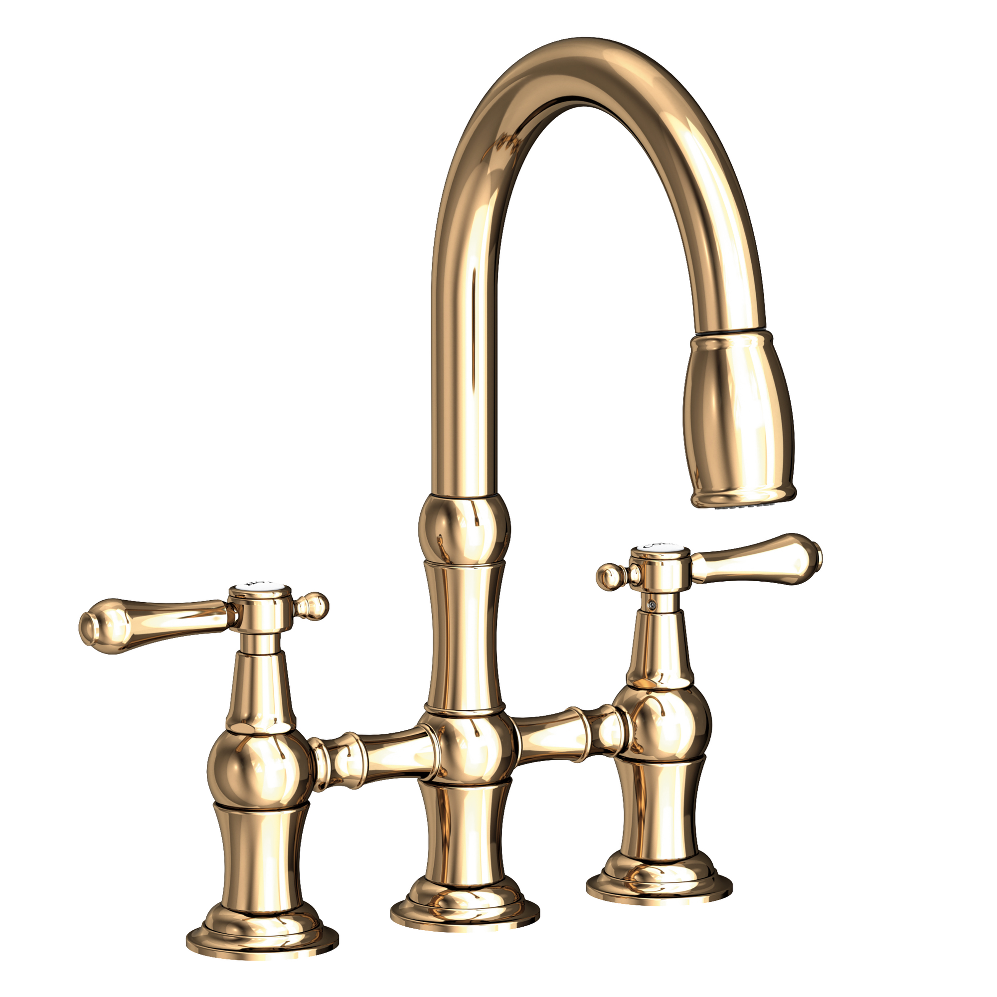 Newport Brass Chesterfield® Kitchen Bridge Pull-Down Faucet