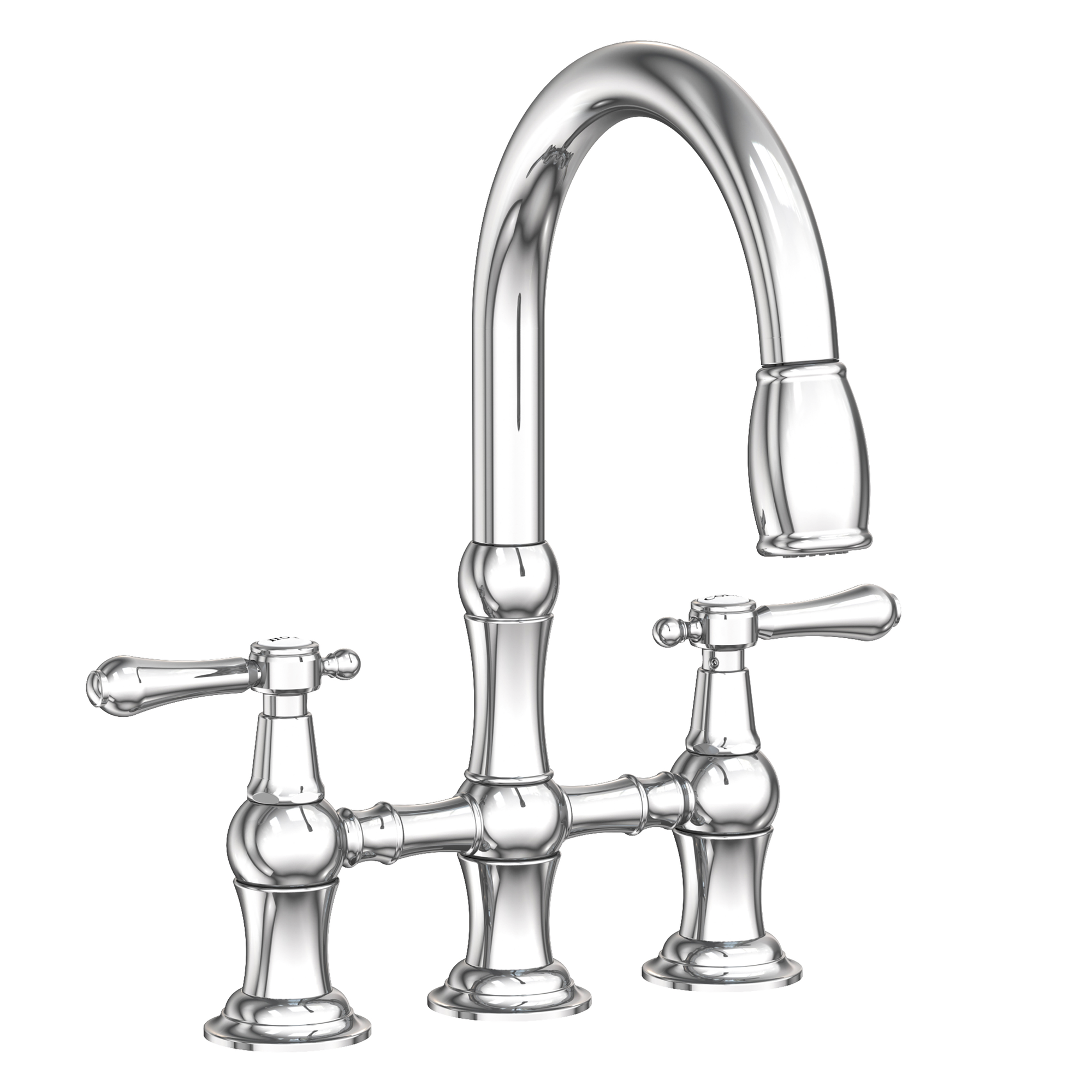 Newport Brass Chesterfield® Kitchen Bridge Pull-Down Faucet