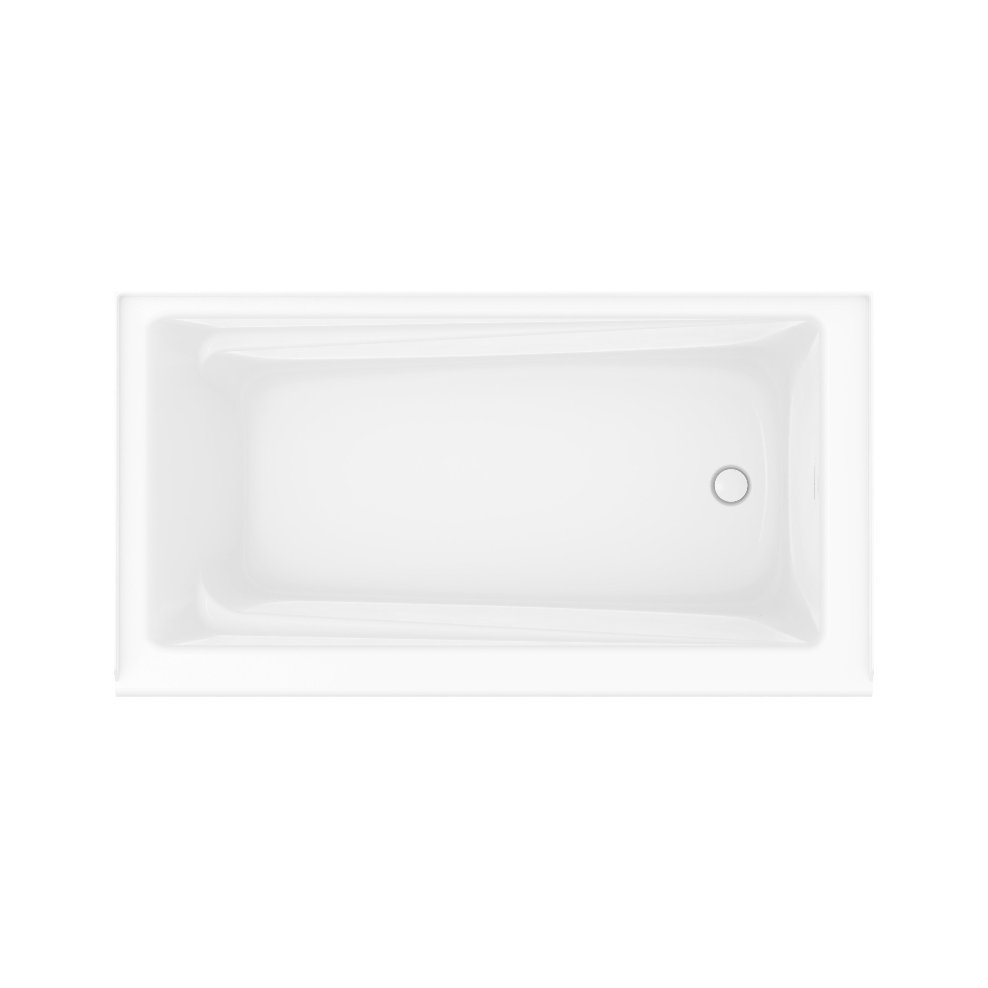 Maax Exhibit 6030 IFS AFR Acrylic Alcove Bathtub in White with Linear Overflow