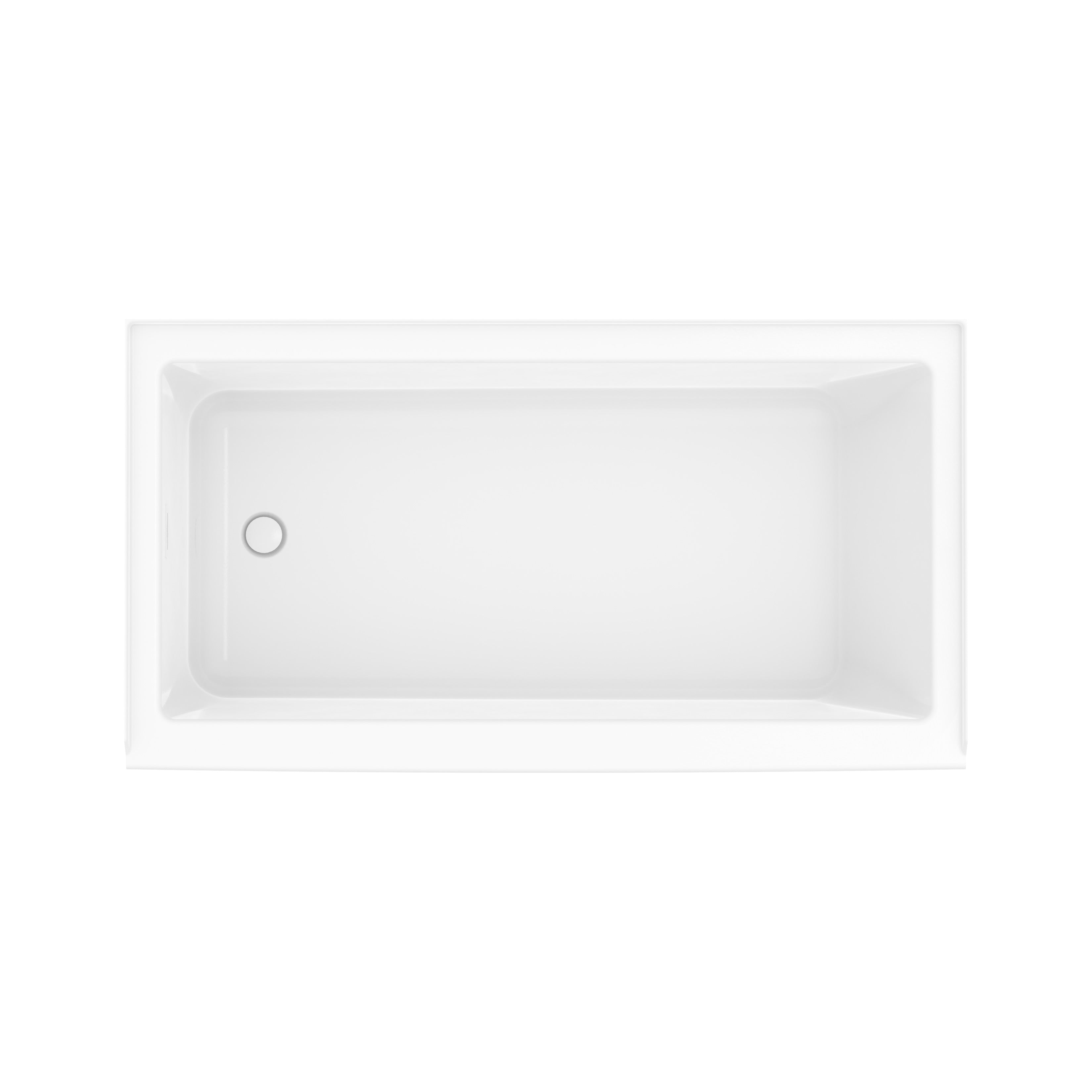 Maax Rubix 6032 AFR Acrylic Alcove Bathtub with Linear Overflow