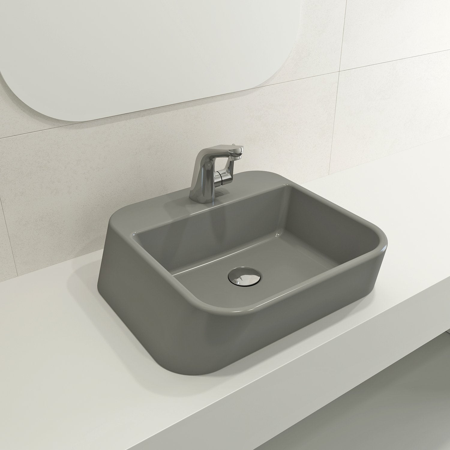 Firenze Vessel Fireclay 19.75 in. 1-Hole 1074