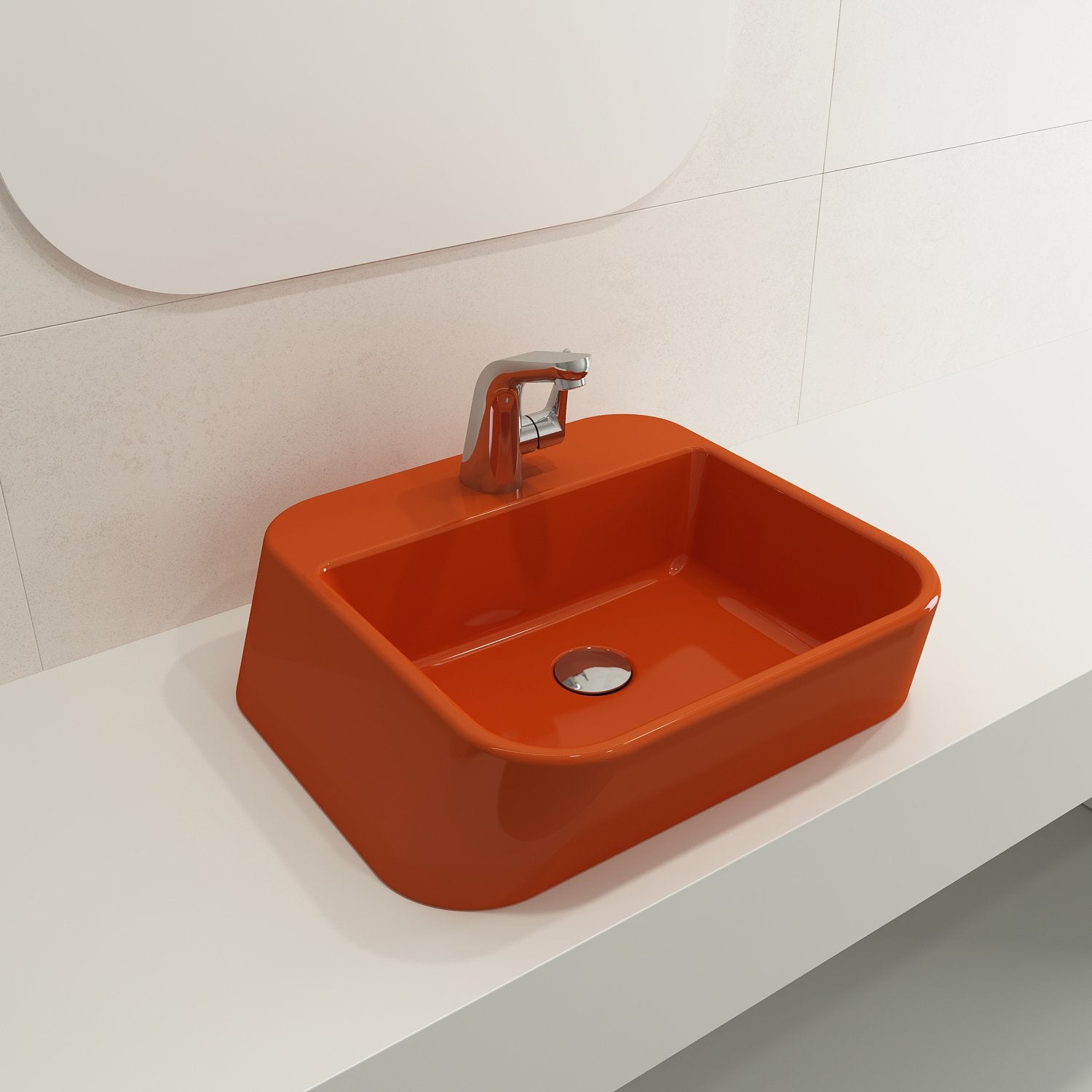 Firenze Vessel Fireclay 19.75 in. 1-Hole 1074