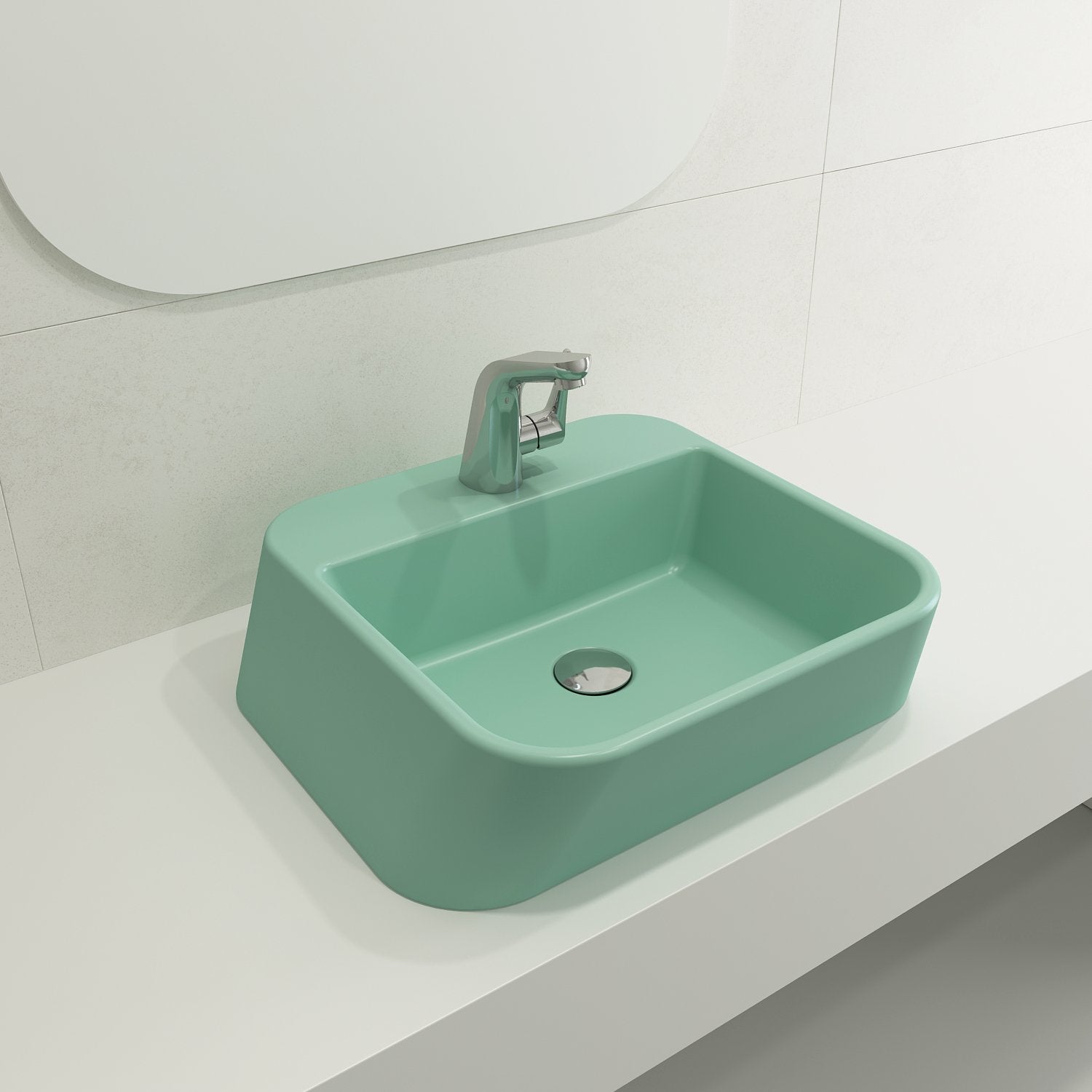 Firenze Vessel Fireclay 19.75 in. 1-Hole 1074