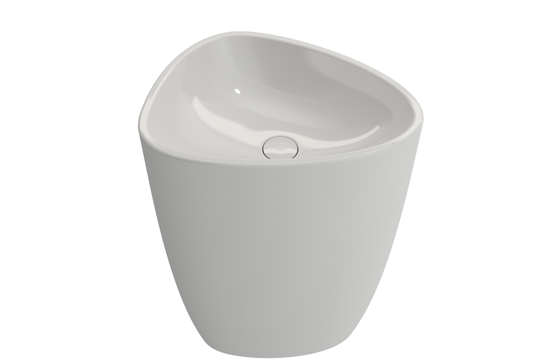 Etna Monoblock Pedestal Sink Fireclay 33.75 in. with Matching Drain Cover 1075