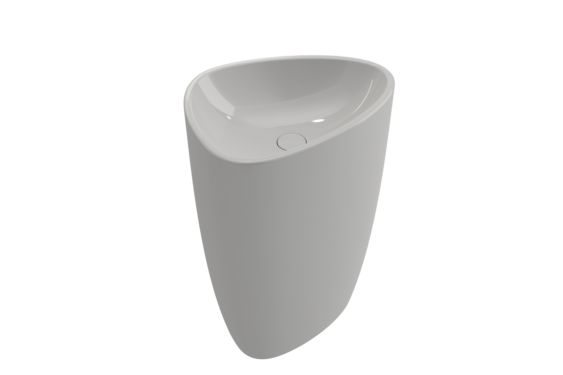 Etna Monoblock Pedestal Sink Fireclay 33.75 in. with Matching Drain Cover 1075