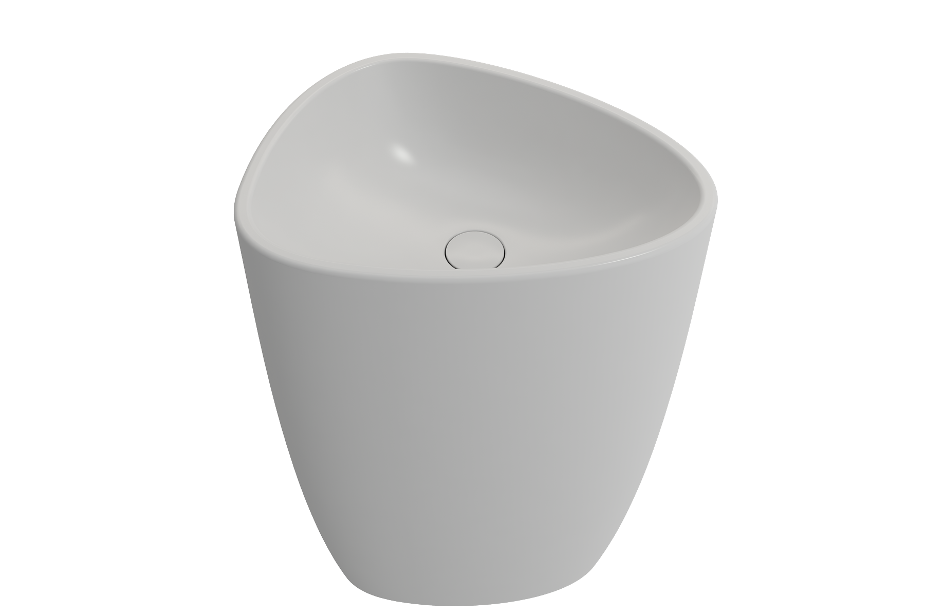 Etna Monoblock Pedestal Sink Fireclay 33.75 in. with Matching Drain Cover 1075