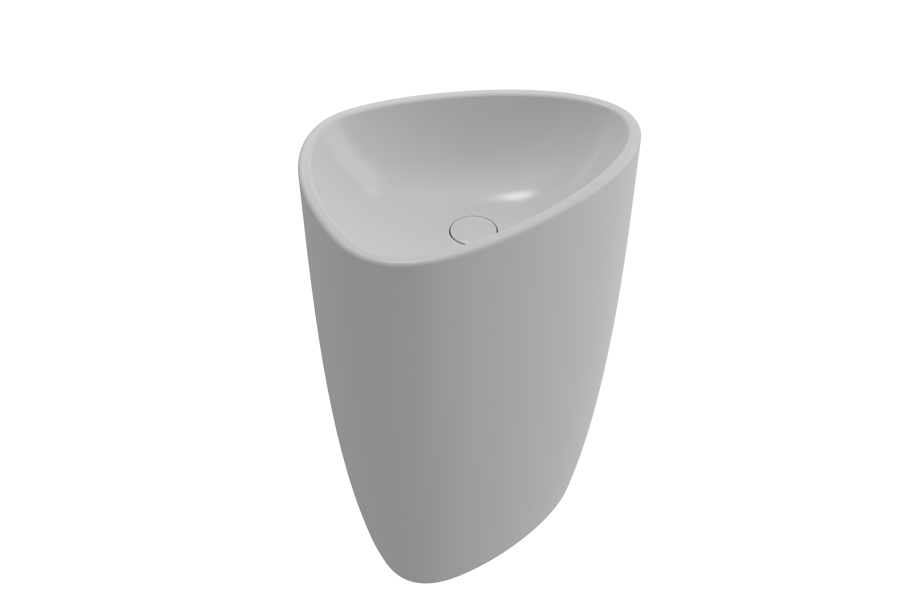 Etna Monoblock Pedestal Sink Fireclay 33.75 in. with Matching Drain Cover 1075