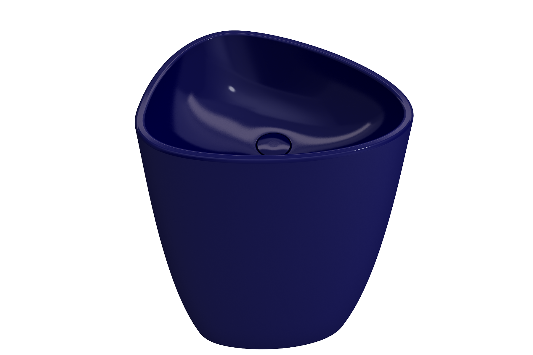 Etna Monoblock Pedestal Sink Fireclay 33.75 in. with Matching Drain Cover 1075