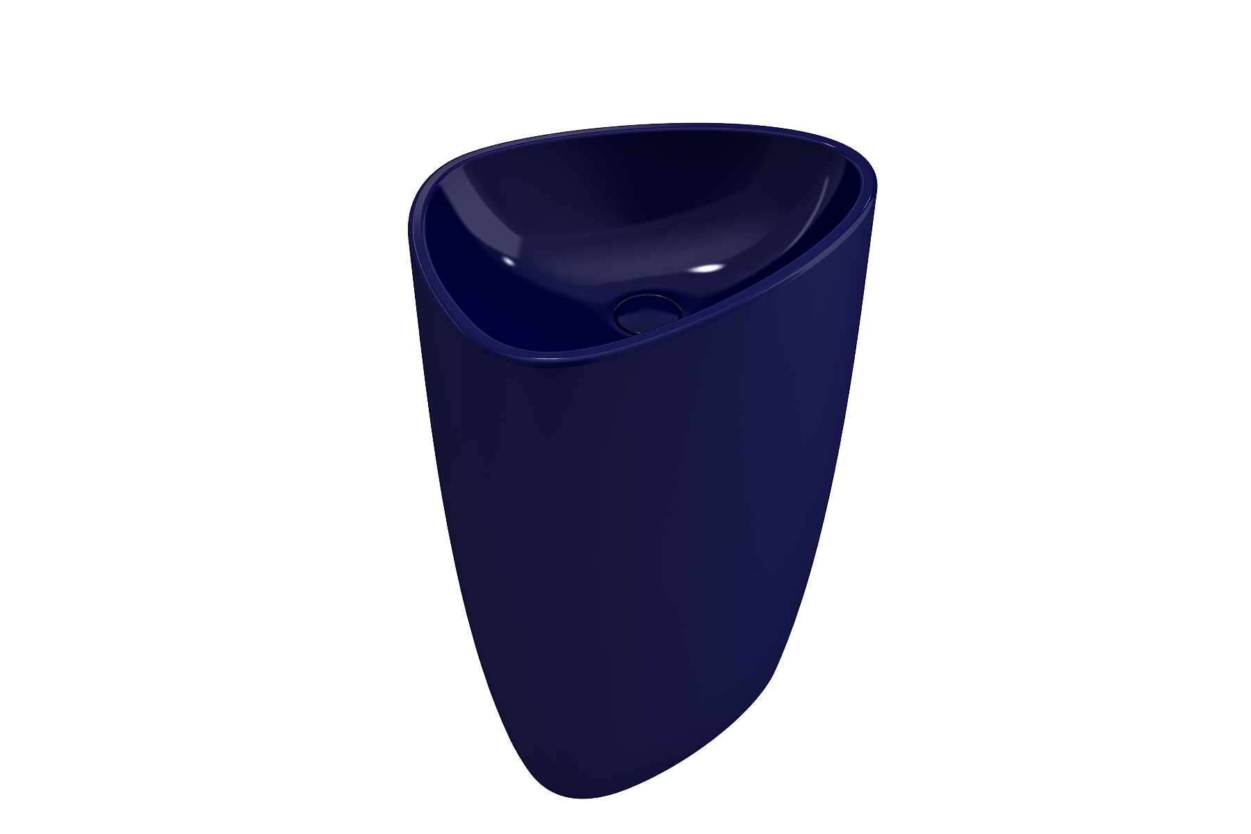 Etna Monoblock Pedestal Sink Fireclay 33.75 in. with Matching Drain Cover 1075