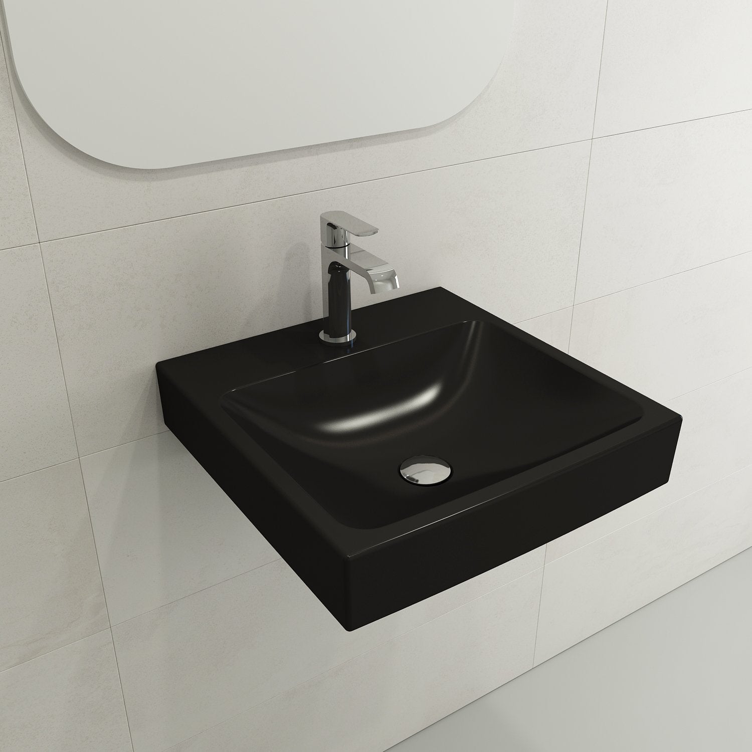 Scala Arch Wall-Mounted Sink Fireclay 19 in. 1-Hole 1076