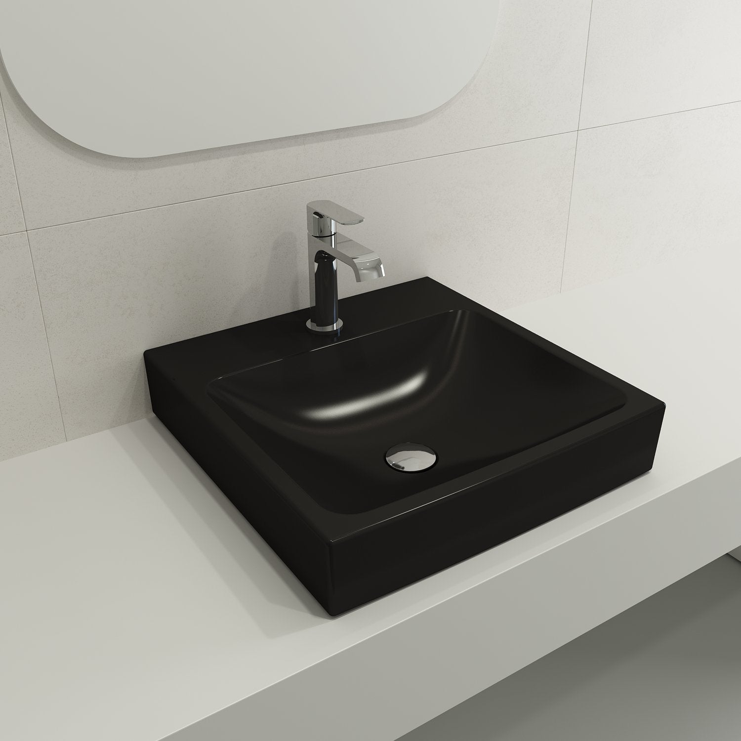 Scala Arch Wall-Mounted Sink Fireclay 19 in. 1-Hole 1076