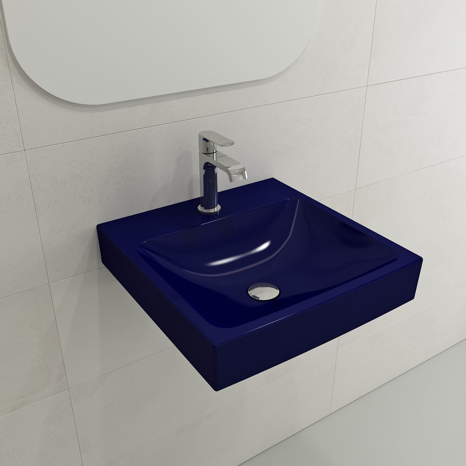 Scala Arch Wall-Mounted Sink Fireclay 19 in. 1-Hole 1076