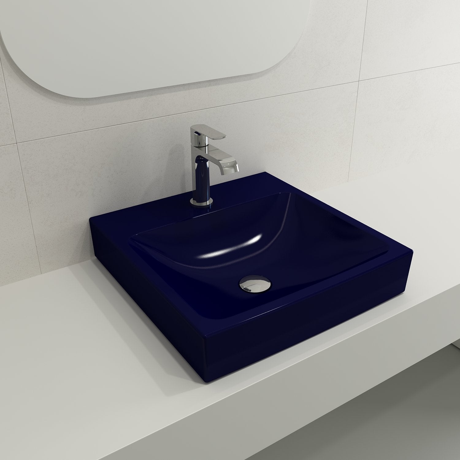 Scala Arch Wall-Mounted Sink Fireclay 19 in. 1-Hole 1076
