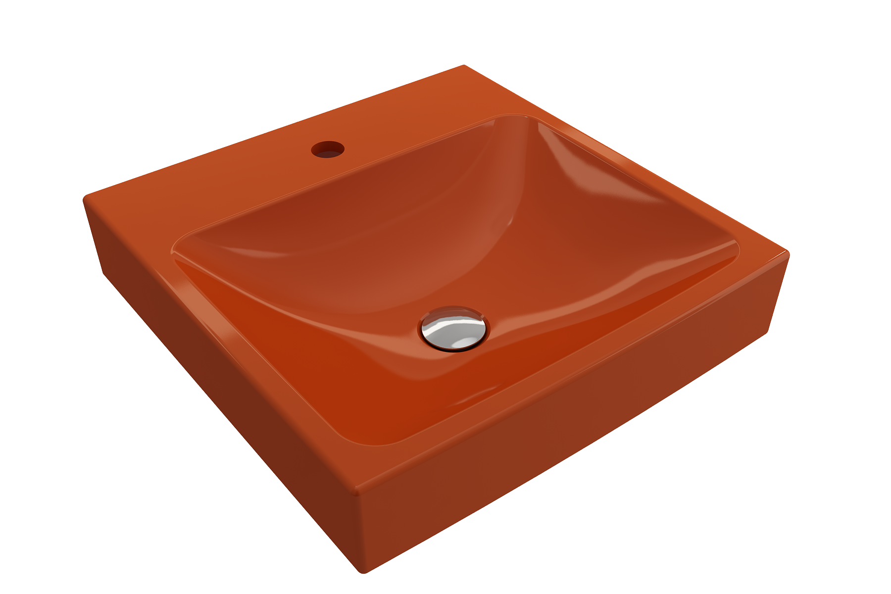 Scala Arch Wall-Mounted Sink Fireclay 19 in. 1-Hole 1076