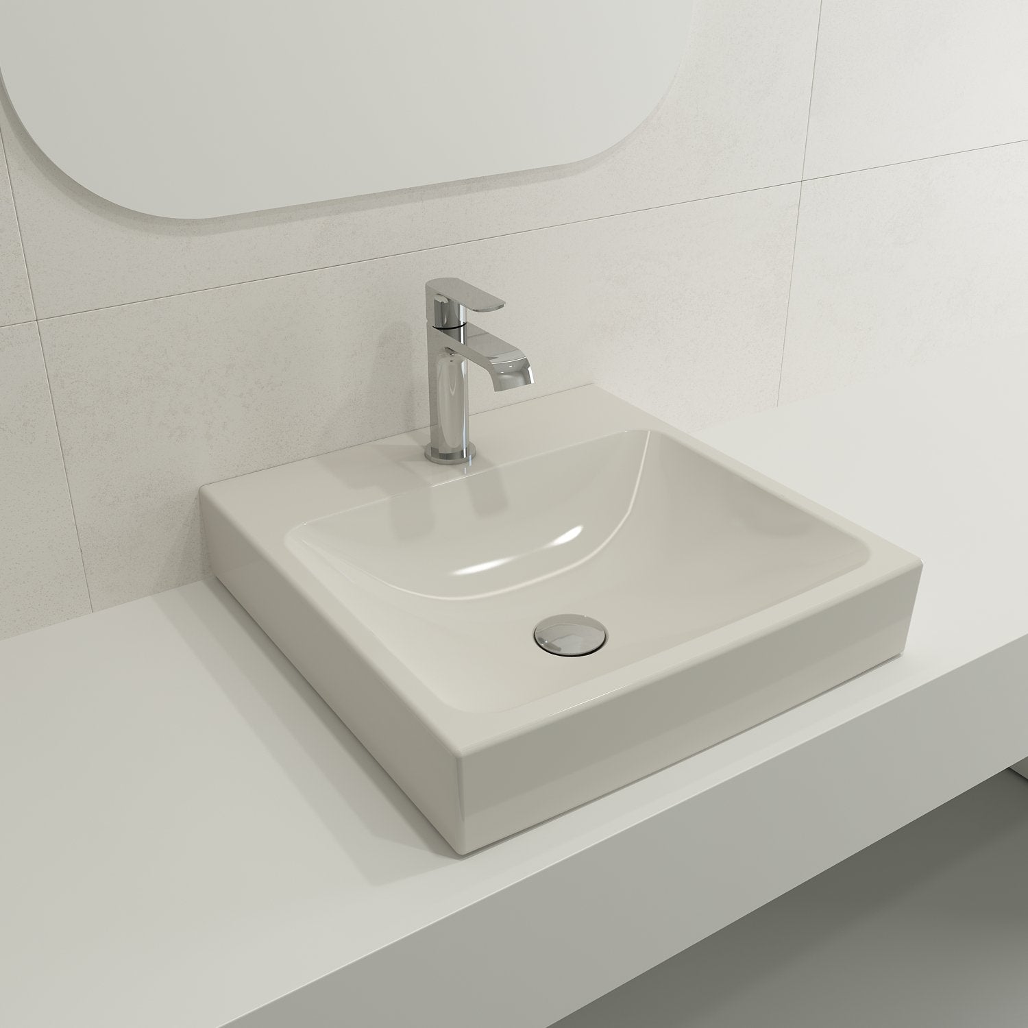 Scala Arch Wall-Mounted Sink Fireclay 19 in. 1-Hole 1076