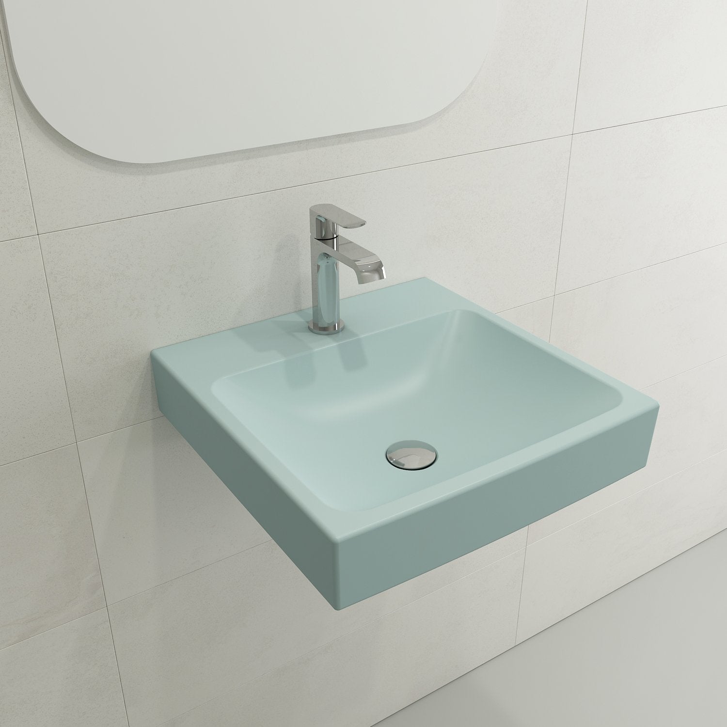 Scala Arch Wall-Mounted Sink Fireclay 19 in. 1-Hole 1076