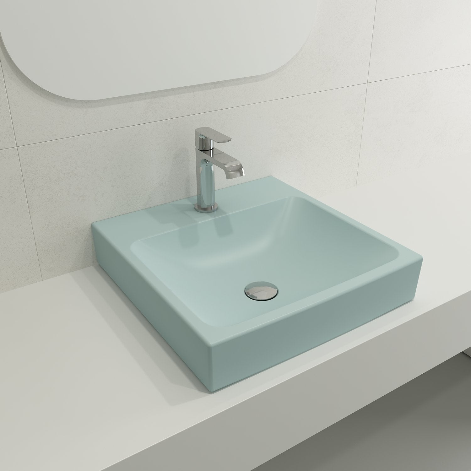 Scala Arch Wall-Mounted Sink Fireclay 19 in. 1-Hole 1076