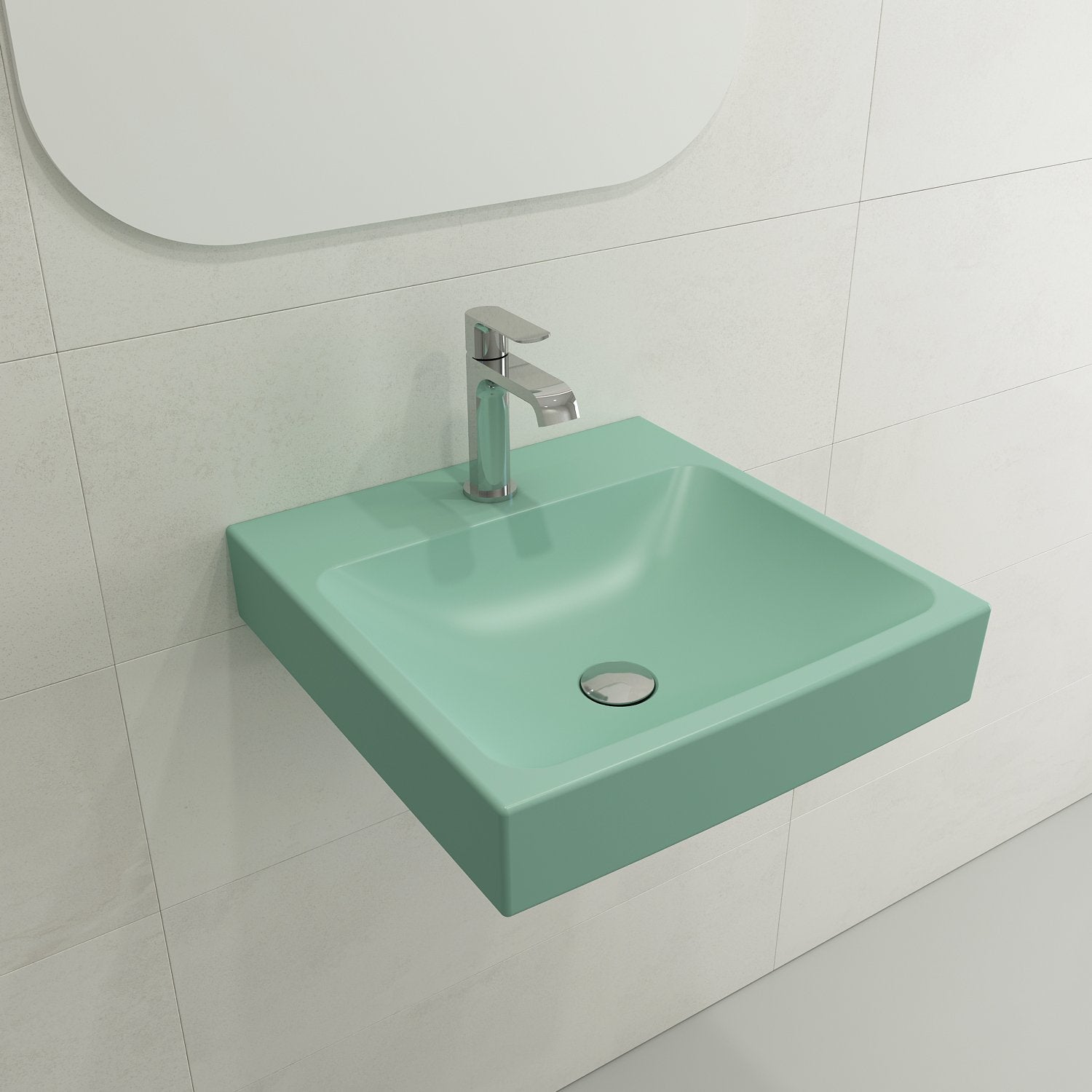 Scala Arch Wall-Mounted Sink Fireclay 19 in. 1-Hole 1076
