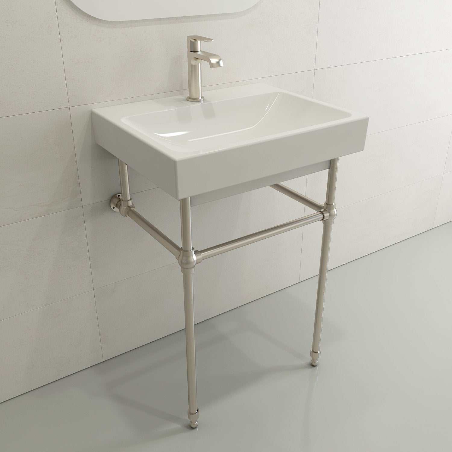 Scala Arch Wall-Mounted Sink Fireclay 23.75 in. 1-Hole 1077