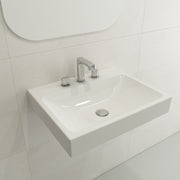 Scala Arch Wall-Mounted Sink Fireclay 23.75 in. 3-Hole 1077