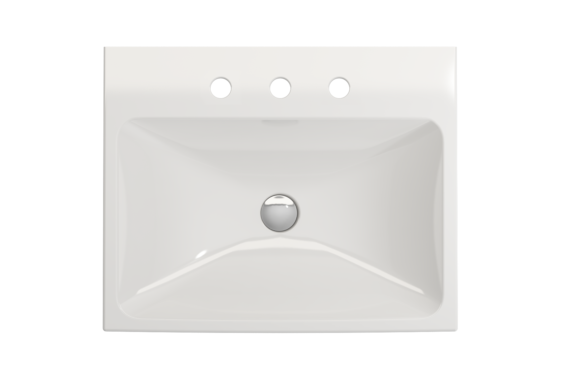 Scala Arch Wall-Mounted Sink Fireclay 23.75 in. 3-Hole 1077