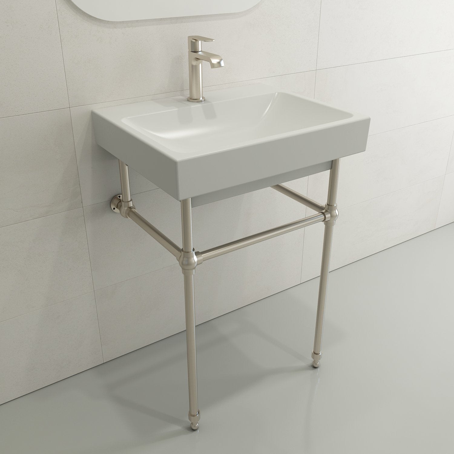 Scala Arch Wall-Mounted Sink Fireclay 23.75 in. 1-Hole 1077
