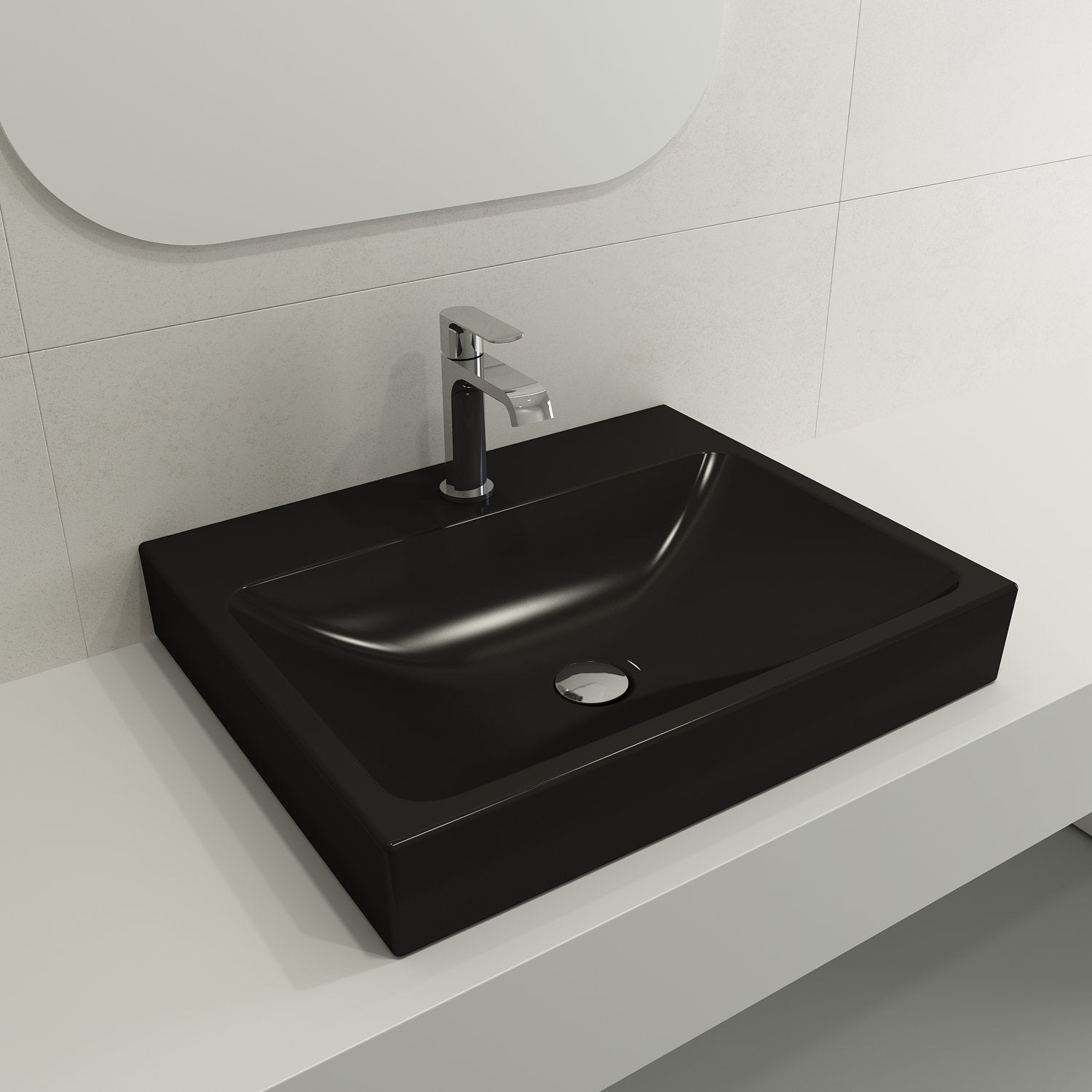 Scala Arch Wall-Mounted Sink Fireclay 23.75 in. 1-Hole 1077