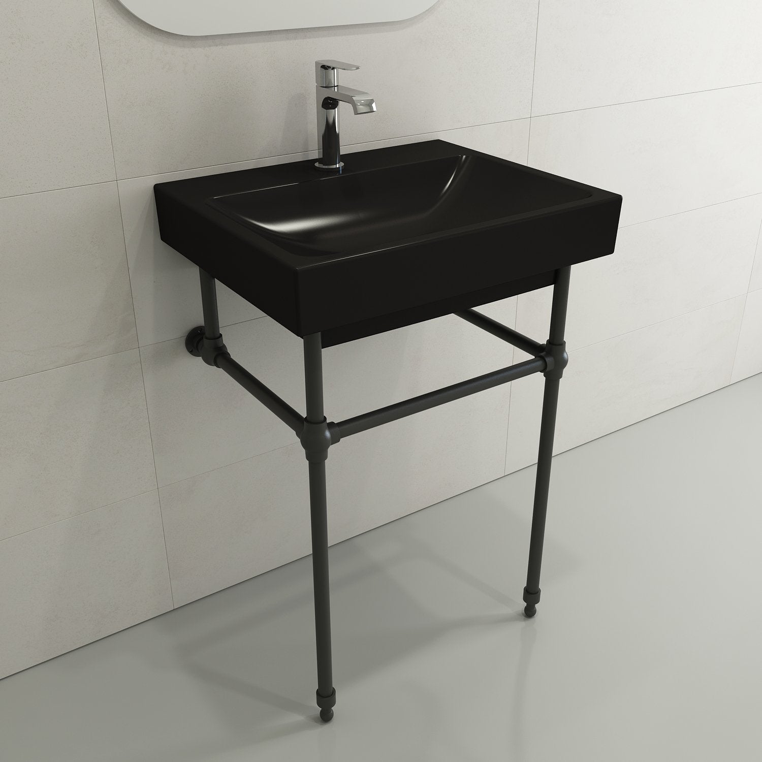 Scala Arch Wall-Mounted Sink Fireclay 23.75 in. 1-Hole 1077