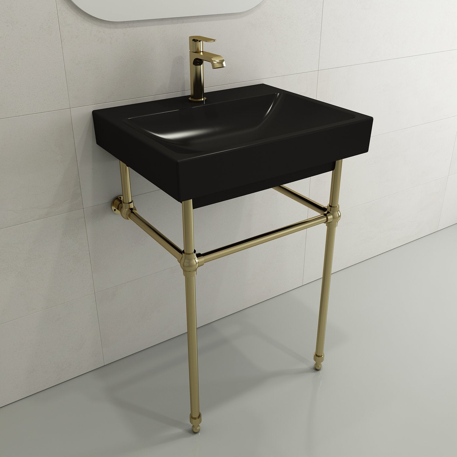 Scala Arch Wall-Mounted Sink Fireclay 23.75 in. 1-Hole 1077