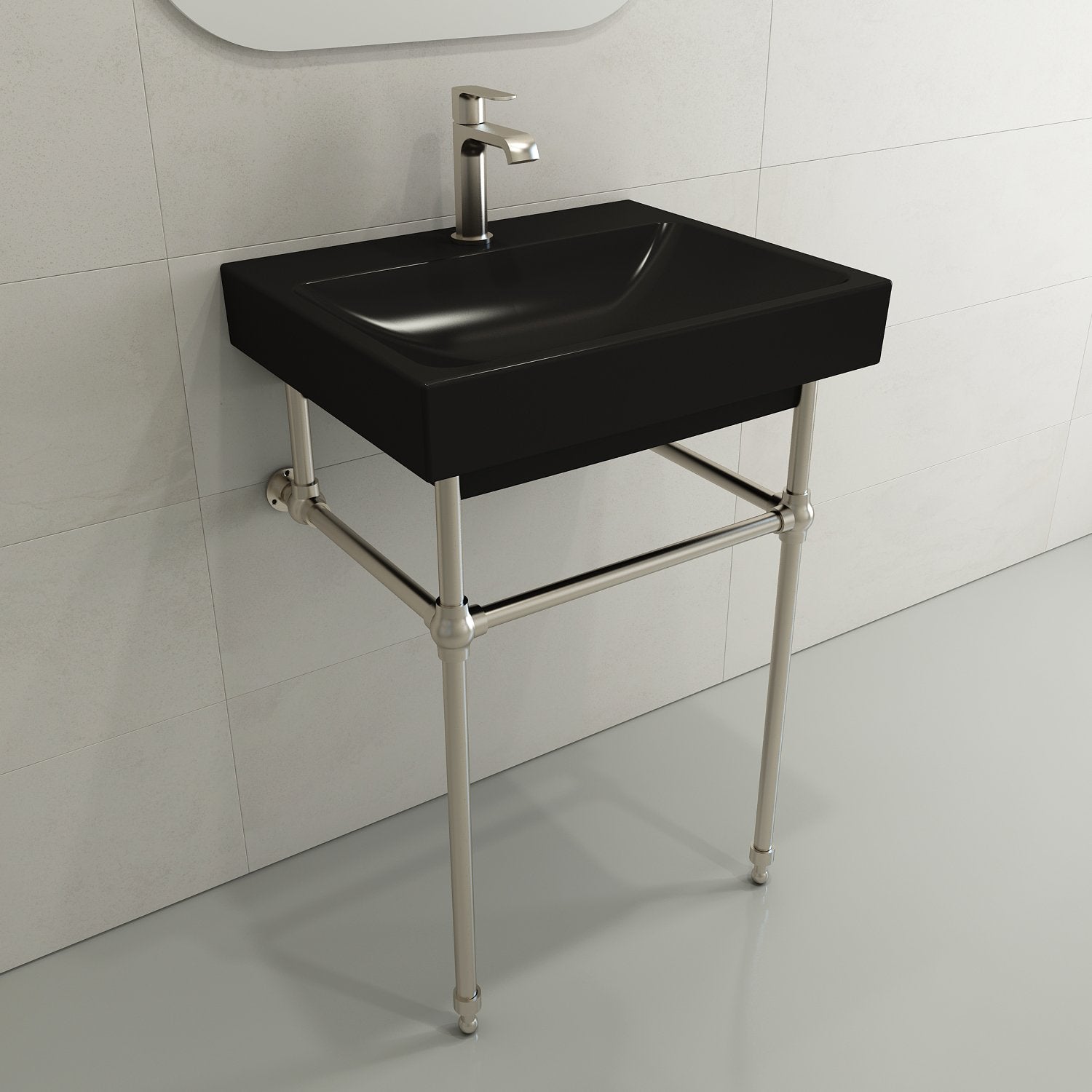 Scala Arch Wall-Mounted Sink Fireclay 23.75 in. 1-Hole 1077
