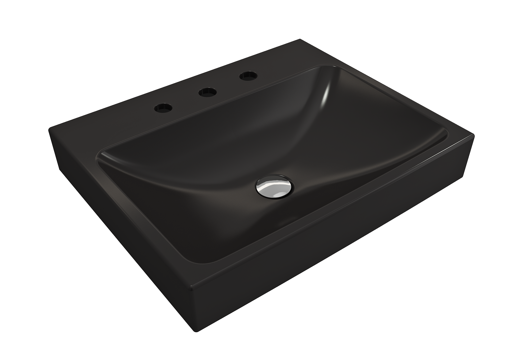 Scala Arch Wall-Mounted Sink Fireclay 23.75 in. 3-Hole 1077