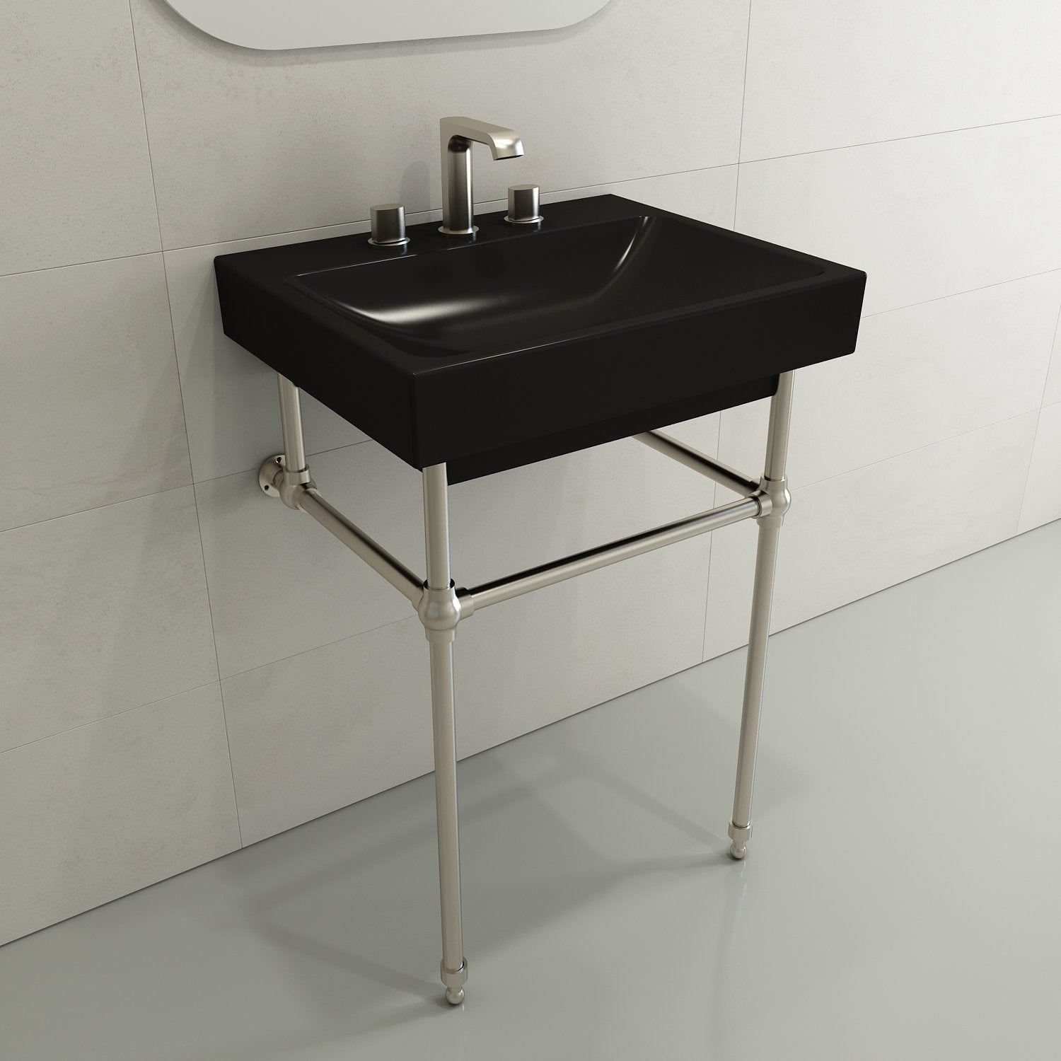 Scala Arch Wall-Mounted Sink Fireclay 23.75 in. 3-Hole 1077