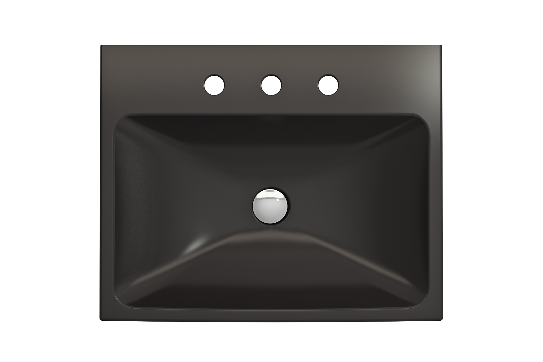 Scala Arch Wall-Mounted Sink Fireclay 23.75 in. 3-Hole 1077