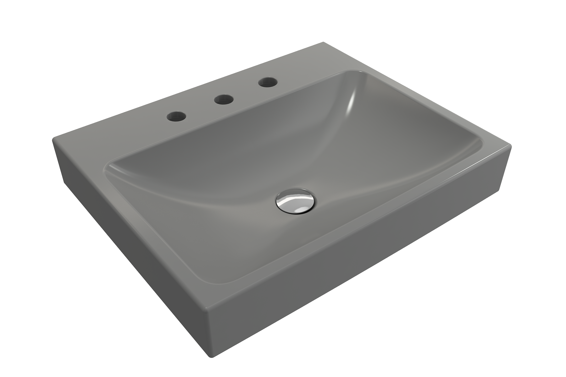 Scala Arch Wall-Mounted Sink Fireclay 23.75 in. 3-Hole 1077